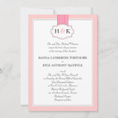 Élégant Faire-part de mariage Monogramme (Devant)