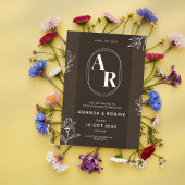 Élégant Faire-part de mariage Monogramme