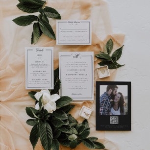 Élégant Faire-part de mariage Monogramme