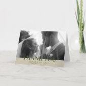 Élégant Faire-Part de Mariage Monogramme Vert Saug (Devant)