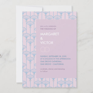 Élégant Faire-part de mariage motif Ikat