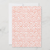 Élégant Faire-part de mariage motif Ikat (Dos)