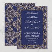 Élégant faire-part de mariage musulman de Bismilla (Devant / Derrière)