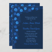 Elégant Faire-part de mariage Navy Blue Stars (Devant / Derrière)