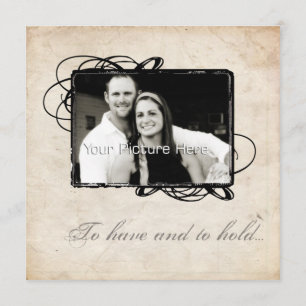 Élégant Faire-part de mariage noir