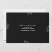 Élégant Faire-Part de Mariage Noir & Blanc (Dos)