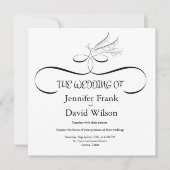 Élégant Faire-part de mariage noir et blanc (Devant)