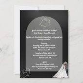 Élégant Faire-part de mariage noir et blanc (Devant)