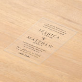 Elégant Faire-part de mariage noir et blanc (Poser)