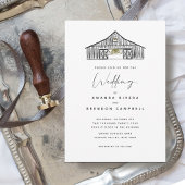 Élégant Faire-part de mariage noir et blanc