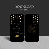 Elégant Faire-part de mariage noir et blanc