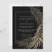 Élégant Faire-part de mariage noir et blanc (Devant)