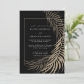 Élégant Faire-part de mariage noir et blanc (Debout devant)