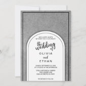 Elégant Faire-part de mariage noir et blanc (Devant)