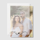 Elégant Faire-part de mariage noir et blanc avec c (Décalage (Couple))