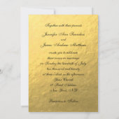 Élégant Faire-part de mariage Noir Or Initial (Dos)