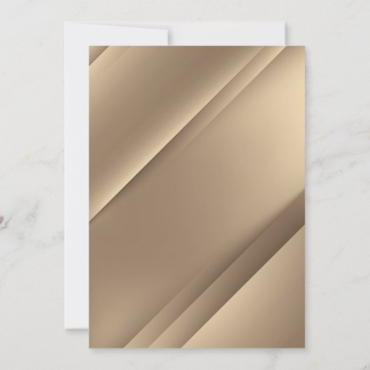 Élégant Faire-part de mariage Or Moderne (Dos)