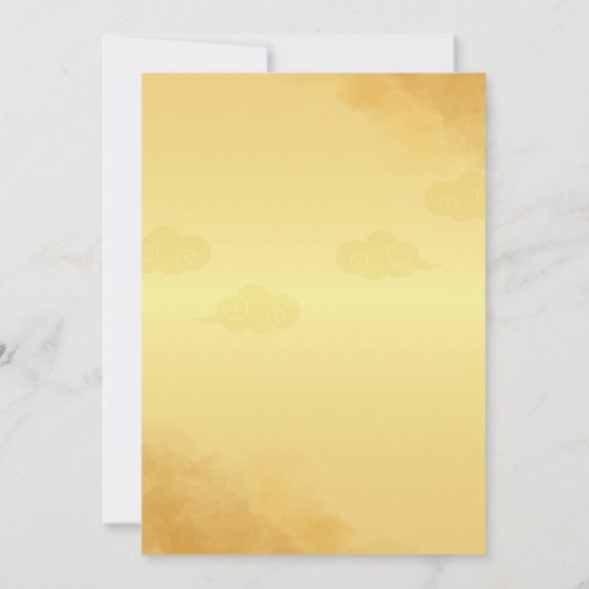 Elégant Faire-part de mariage Or - Personnalisable (Dos)