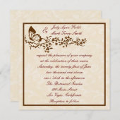 Élégant Faire-part de mariage papillon (Devant / Derrière)