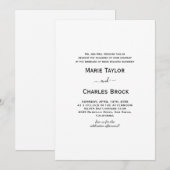 Élégant Faire-part de mariage Parents Script (Devant / Derrière)