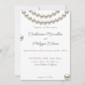 Elégant Faire-part de mariage Pearl String (Devant)