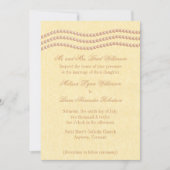 Elégant Faire-part de mariage perles, Champagne (Devant)