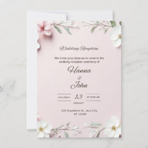 Élégant Faire-part de mariage personnalisable