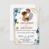 Élégant Faire-part de mariage personnalisable, (Devant / Derrière)