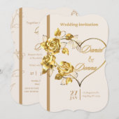 Élégant Faire-part de mariage personnalisée (Devant / Derrière)