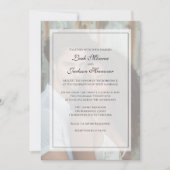 Élégant Faire-part de mariage photo Cravate noire (Devant)