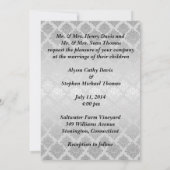 Elégant Faire-part de mariage photo en argent avec (Dos)