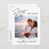 Élégant Faire-Part de Mariage Photo Enregistrer la (Devant / Derrière)