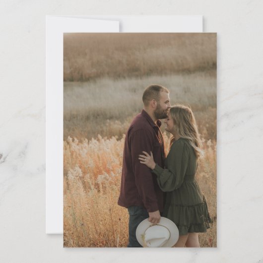 Elégant Faire-part de mariage photo floral tiré à (Dos)