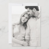 Élégant Faire-part de mariage photo moderne (Dos)