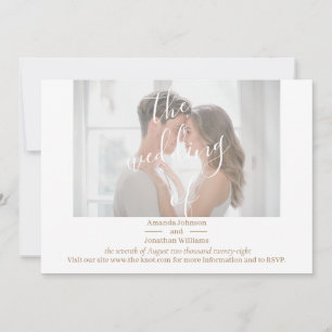Élégant Faire-part de mariage photo personnalisé b