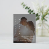 Élégant Faire-part de mariage photo personnalisée  (Debout devant)