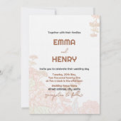 Élégant Faire-part de mariage photo romantique (Dos)