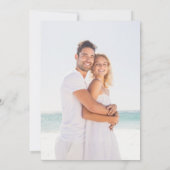 Élégant Faire-part de mariage photo Script (Dos)