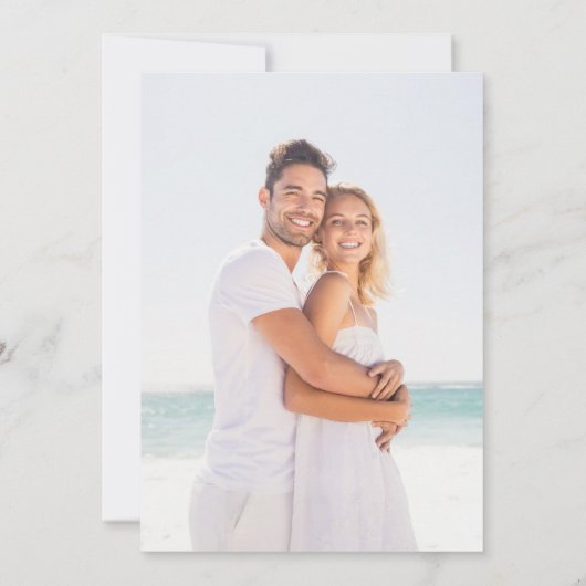 Élégant Faire-part de mariage photo Script (Dos)