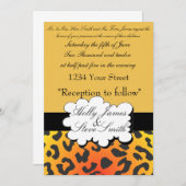 Élégant Faire-part de mariage Poster de animal (Devant / Derrière)