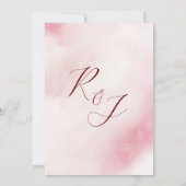 Élégant faire-part de mariage rose (Dos)