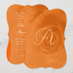 Élégant Faire-part de mariage Rose de corail orang