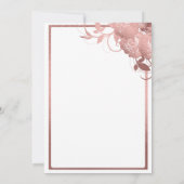 Élégant Faire-part de mariage Rose Gold (Dos)