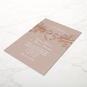 Élégant Faire-part de mariage Rose Gold Foil (Rotation)