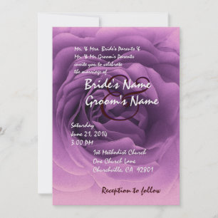 Élégant Faire-part de mariage Rose PURPLE