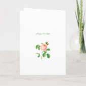 Élégant Faire-part de mariage Roses Roses Roses Ro (Dos)