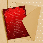 Élégant Faire-part de mariage rouge