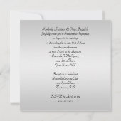 Elégant Faire-part de mariage rouge et argent (Dos)