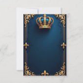 Élégant Faire-part de mariage Royal (Dos)