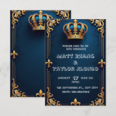 Élégant Faire-part de mariage Royal (Devant / Derrière)